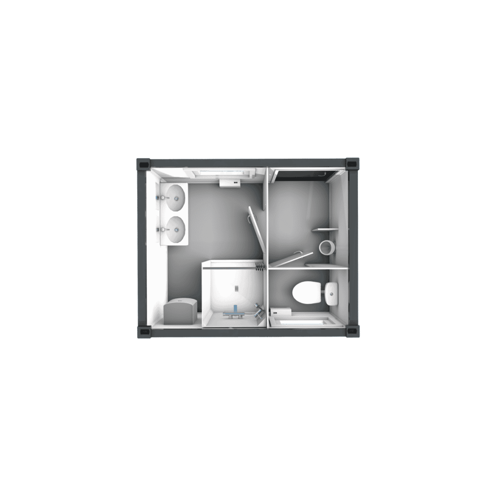 10′ Sanitärcontainer mieten – SA1