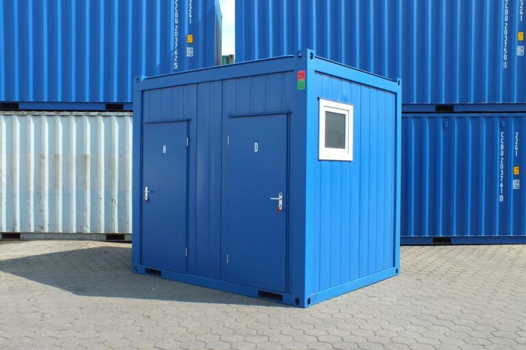 Außenansicht10 Fuss Damen Herren WC Container TYP SA2