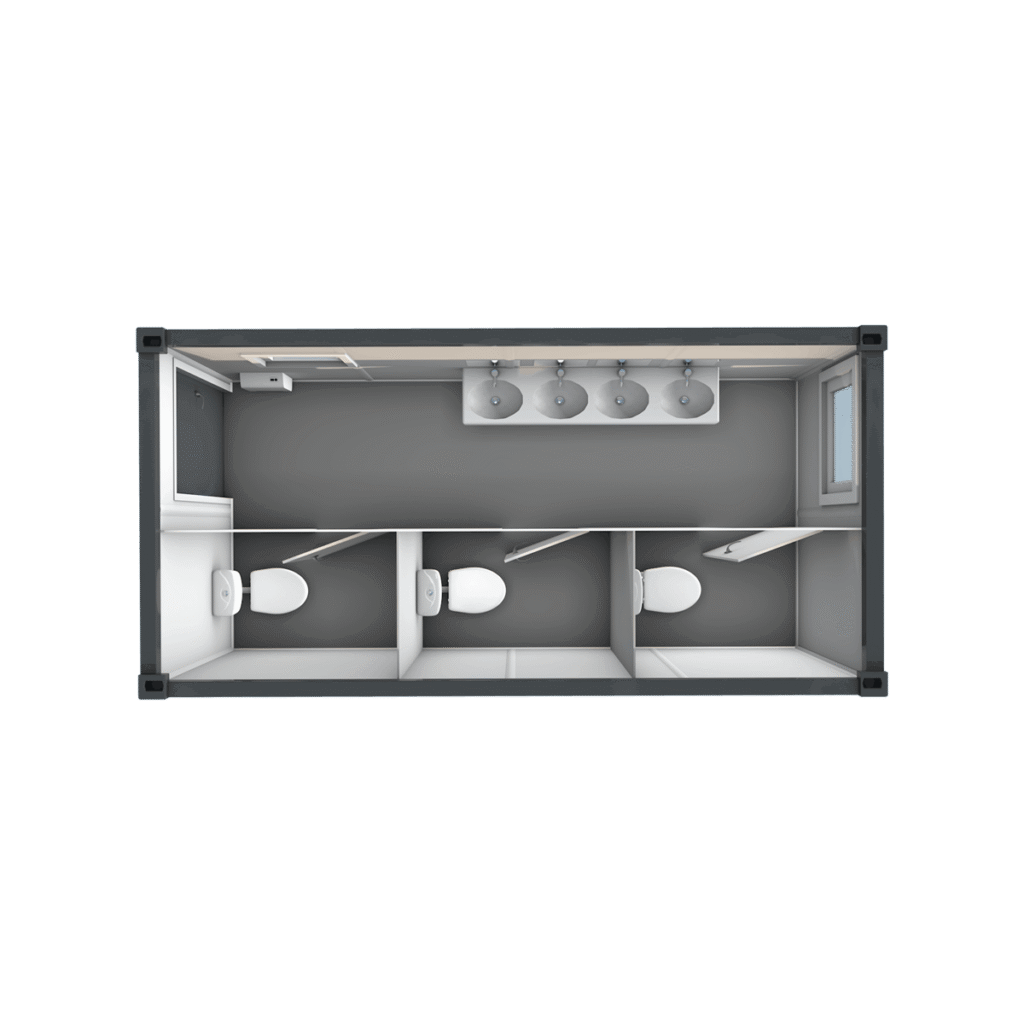16′ Damen WC-Container