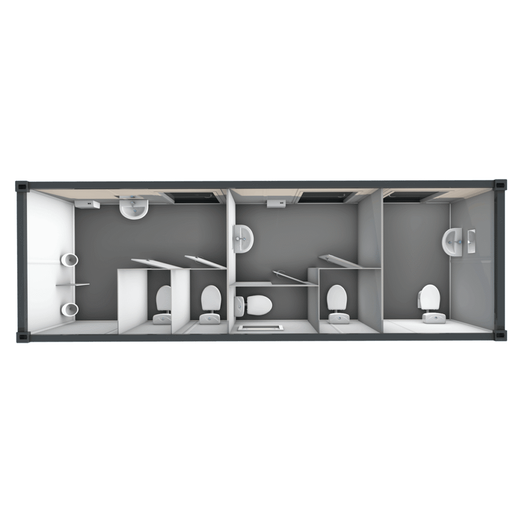 24 barrierefreier WC-Container