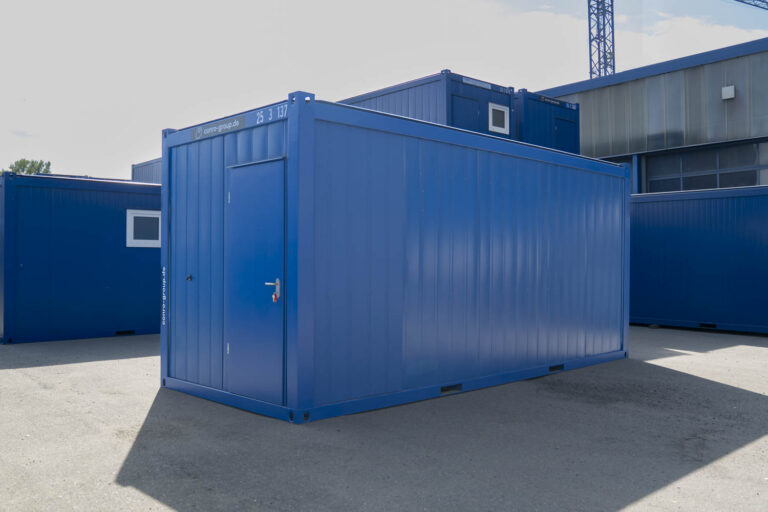 Außenansicht 20 Fuss Damen Herren WC Container mit Pantry-Küche Typ SA6
