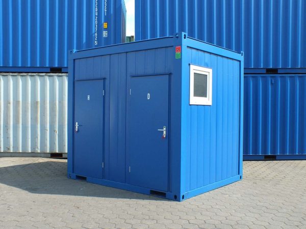 Außenansicht10 Fuss Damen Herren WC Container TYP SA2
